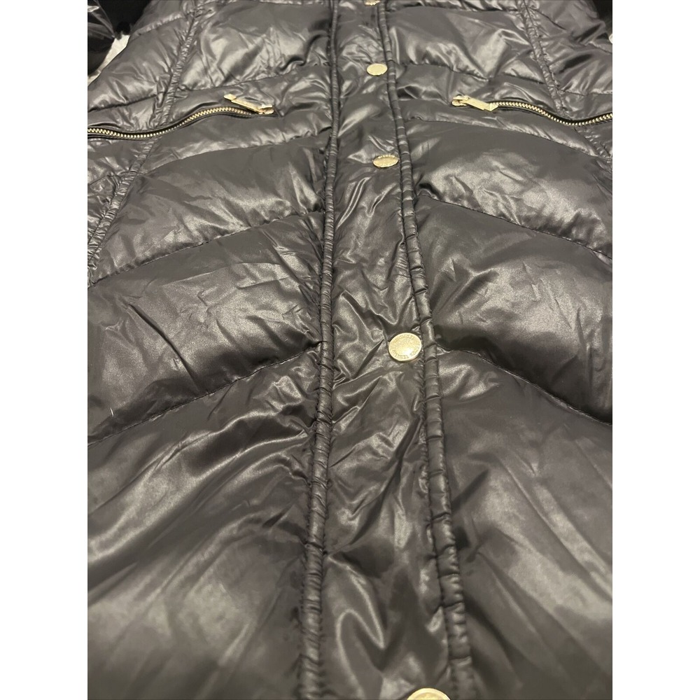 Women's Michael Kors Black Puffer Winter Coat Size Small‎ Knee Length NO HOOD - Picture 2 of 16